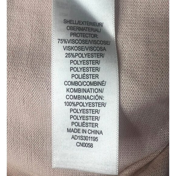 Adrianna Papell Pink Puff Sleeve Sweater Medium With Polka Dot Mesh Details - Picture 6 of 12